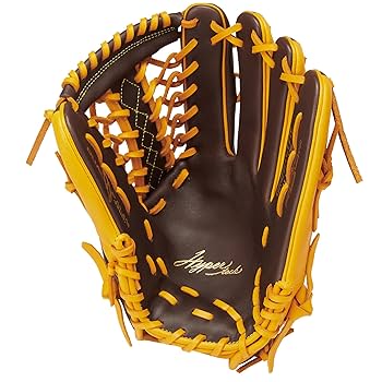 美品　ローリングス 軟式外野手用グローブ ダークブラウン×Pイエロー Amazon | ローリングス(Rawlings) 野球用 大人用 グラブ